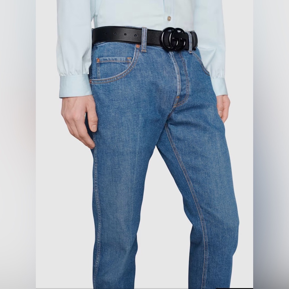 GG Men’s Matte Black Belt:CLEARLY READ & ASK Q’s B4 Purchase!!! SIZE:32